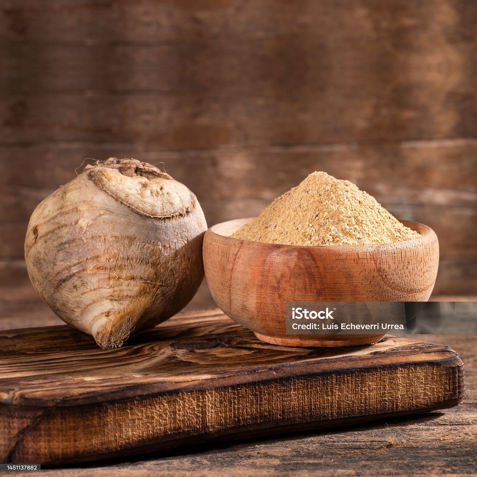 Close-up of maca root, known for its health benefits including increased energy and libido.