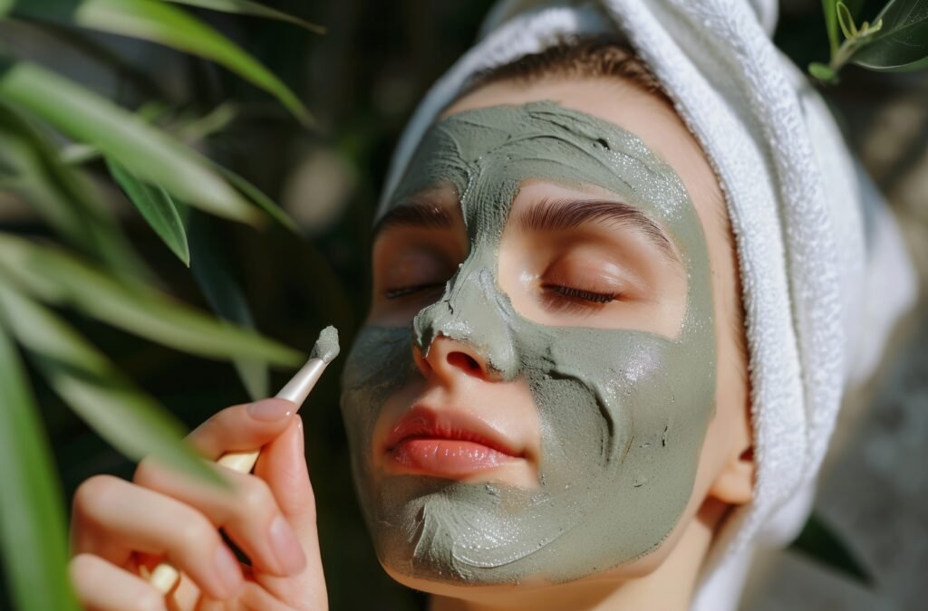 Homemade face masks for healthy skin featuring a natural skin care mask made from clay and water.