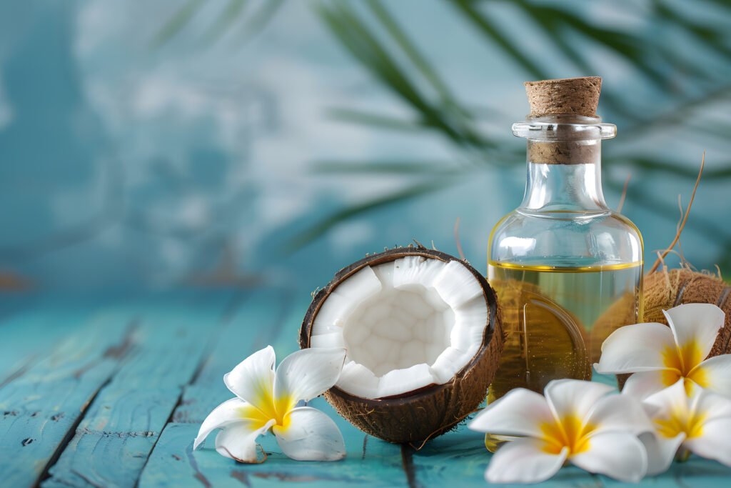 Coconut oil as a moisturizer: natural skin care remedies for deep hydration and skin care.