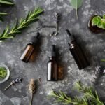 Collage of essential oils for sleep apnea remedies