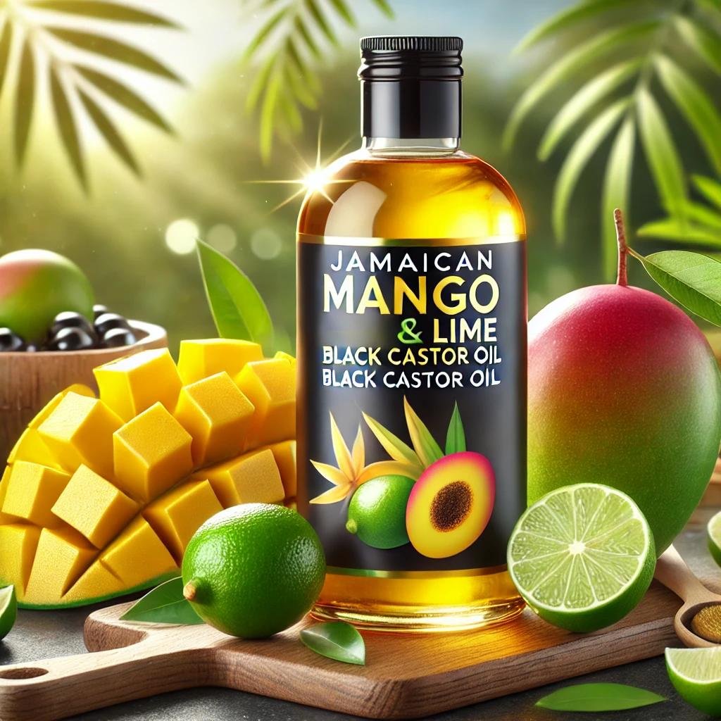 Jamaican Mango and Lime Black Castor Oil: 9 benefits for hair growth, including moisturizing, strengthening, and promoting hair thickness.